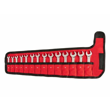 TEKTON Stubby Combination Wrench Set w/Pouch, 14-Piece 6-19 mm WCB94402